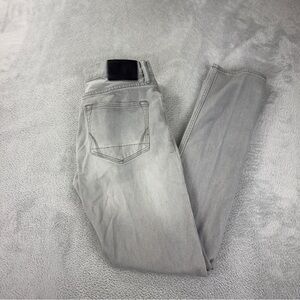 All Saints Cigarette Men's Size 32x30 Light Grey Button Fly Denim Jeans